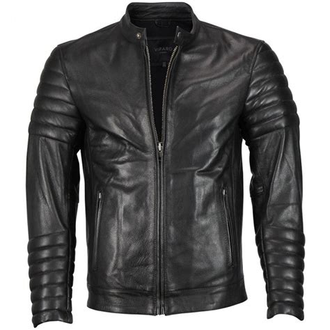snap collar moto jacket